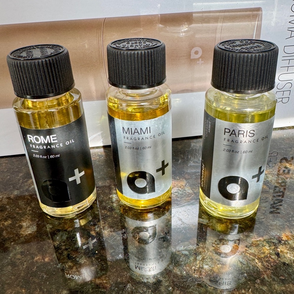 AROMAR Aromar+ Waterless Fragrance Oils Set of 2 - Paris & Miami